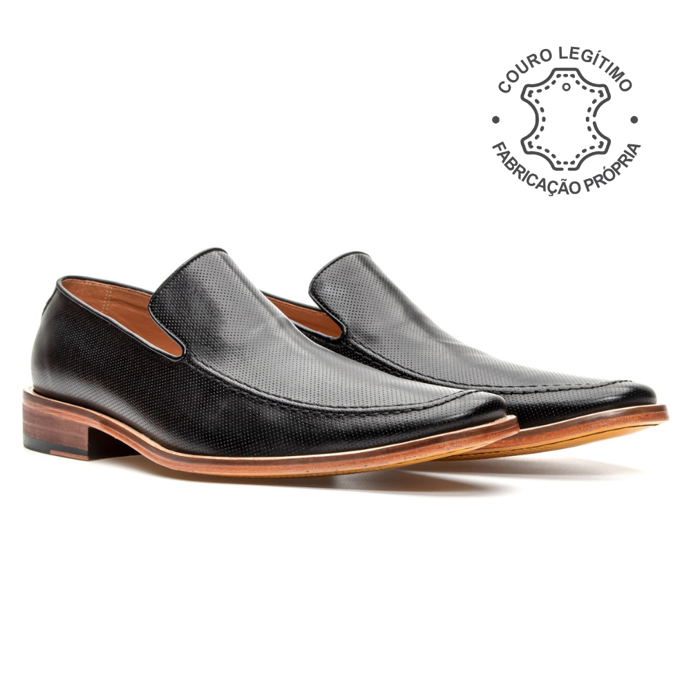 Sapato Social Em Couro Legítimo Masculino Loafer Corinto