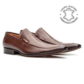 Sapato Social Em Couro Legítimo Masculino Loafer Milão