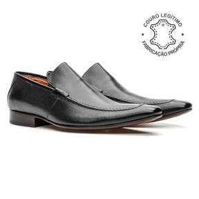 Sapato Social Em Couro Legítimo Masculino Loafer Milão